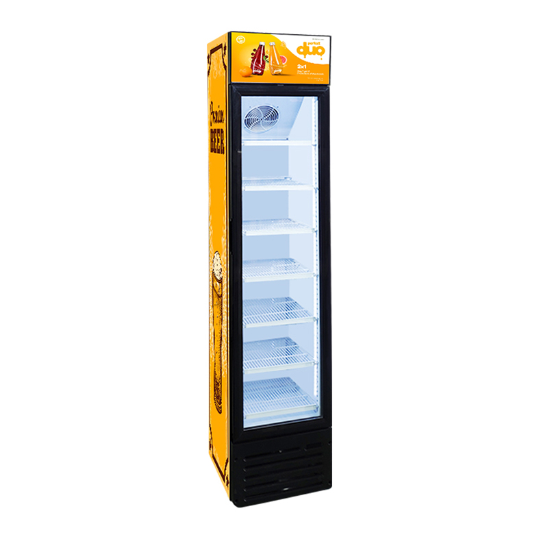 glass fridge with led light
